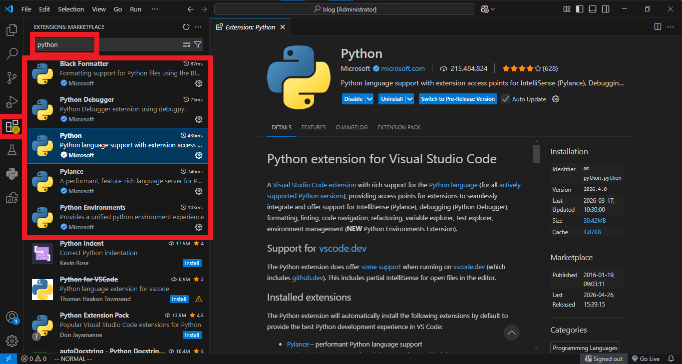 Captura configurar vscode