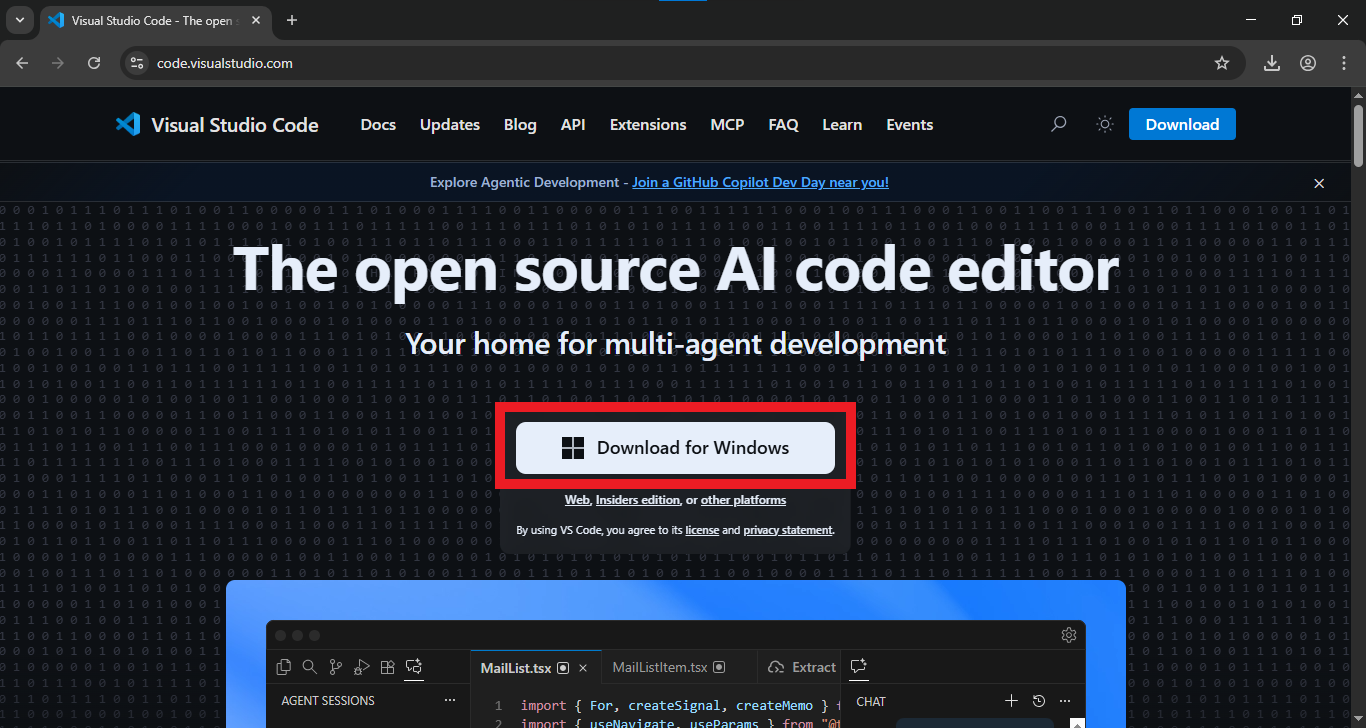 Captura descargar vscode